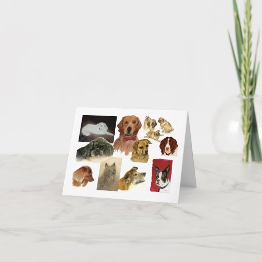 犬の悔やみや弔慰 カード (正面)