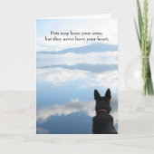 犬の悔やみや弔慰-ペットはあなたの腕を去るかもしれません カード (正面)