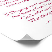 犬の悔やみや弔慰 ポスター (角)