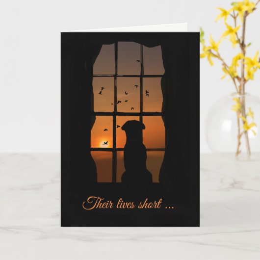 犬の悔やみや弔慰、犬のメモリアル同情カードの損失 カード (黄色い花)