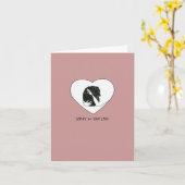 犬の悔やみや弔慰、4インチx 5.6インチ折り畳みグリーティングカード カード (黄色い花)