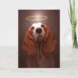 犬の悔やみや弔慰— Basset Hound Companity Card カード