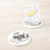 犬の悪魔ヴィンテージおもしろいかわいい コースター (側面)