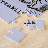 犬の悪魔ヴィンテージおもしろいかわいい ジグソーパズル (側面)