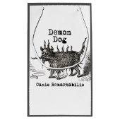 犬の悪魔ヴィンテージおもしろいかわいい スモールペーパーバッグ (裏面)