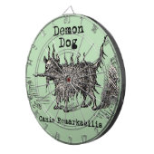 犬の悪魔ヴィンテージおもしろいかわいい ダーツボード (正面右)