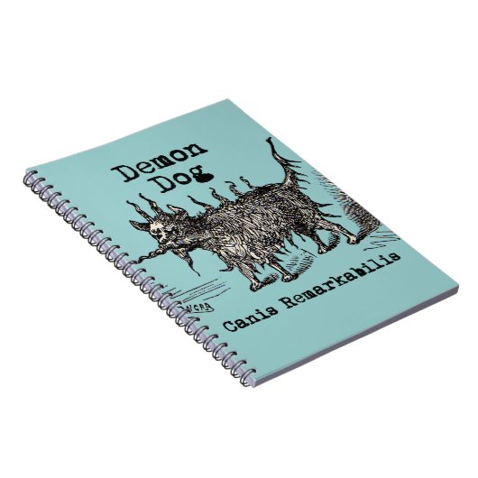 犬の悪魔ヴィンテージおもしろいかわいい ノートブック (右側)