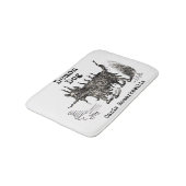 犬の悪魔ヴィンテージおもしろいかわいい バスマット (アングル)