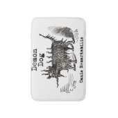 犬の悪魔ヴィンテージおもしろいかわいい バスマット (正面縦)