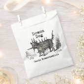 犬の悪魔ヴィンテージおもしろいかわいい フェイバーバッグ (クリップ留めされた状態)