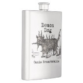 犬の悪魔ヴィンテージおもしろいかわいい フラスク (右)