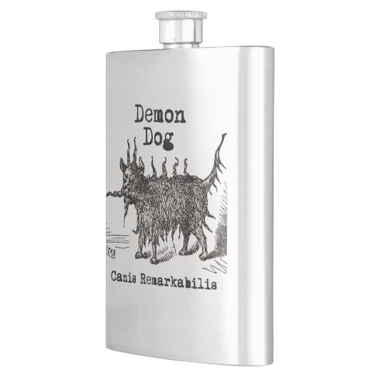 犬の悪魔ヴィンテージおもしろいかわいい フラスク (左)