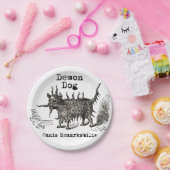 犬の悪魔ヴィンテージおもしろいかわいい ペーパープレート (パーティー)