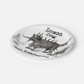 犬の悪魔ヴィンテージおもしろいかわいい ペーパープレート (アングル)