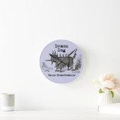 犬の悪魔ヴィンテージおもしろいかわいい ラウンド壁時計 (ホーム)