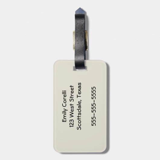 犬の悪魔ヴィンテージおもしろいかわいい ラゲッジタグ (裏面縦)