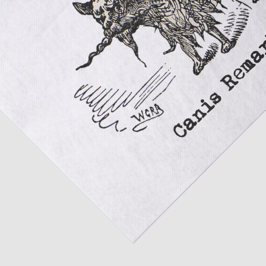 犬の悪魔ヴィンテージおもしろいかわいい 薄葉紙 (詳細)