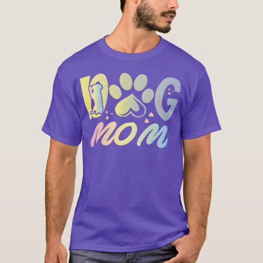 犬の愛おもしろい者のための犬のママAcdefgh retro friend Tシャツ (正面)