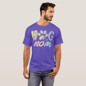 犬の愛おもしろい者のための犬のママAcdefgh retro friend Tシャツ (正面フル)