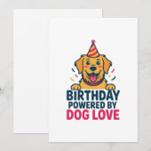 犬の愛がパワーをくれる誕生日イラスト シーズンカード (正面/裏面)