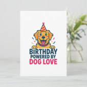犬の愛がパワーをくれる誕生日イラスト シーズンカード (スタンド正面)