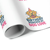 犬の愛がパワーをくれる誕生日イラスト ラッピングペーパー (ロールコーナー)
