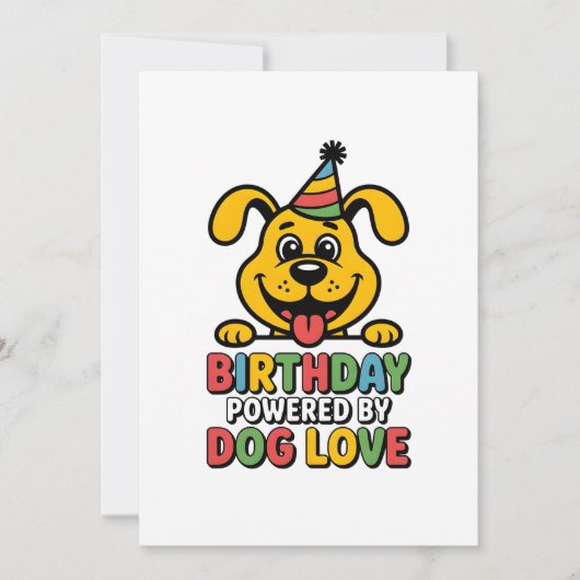 犬の愛がパワーをくれる誕生日デザイン シーズンカード (正面)