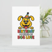 犬の愛がパワーをくれる誕生日デザイン シーズンカード (スタンド正面)