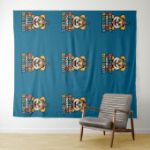 犬の愛で彩る誕生日 タペストリー (インサイチュ(横))