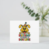 犬の愛で彩る誕生日 ポストカード (スタンド正面)