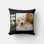 犬の愛の手の印刷を見る文字 クッション (正面)