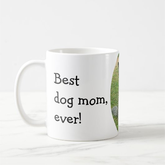 犬の愛の鑑賞写真 コーヒーマグカップ (左)