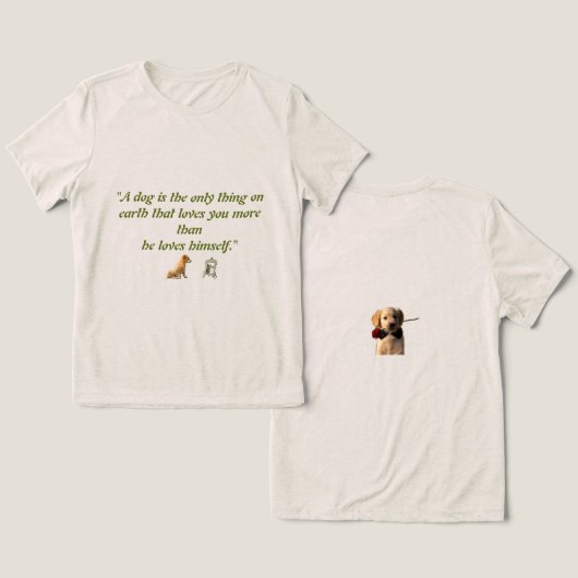 犬の愛のTシャツ トライブレンドTシャツ (デザイン正面&裏面)