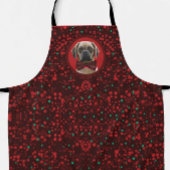 犬の愛スタイリッシュ者ママのためのYOUR PHOTO Christmas Pet エプロン