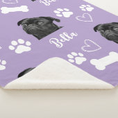 犬の愛パーソナライズされたペット5フォトコラージュ シェルパブランケット (3/4)