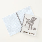 犬の愛パーソナライズされた者コーヒー愛好家の贈り物 ノートブック (内部)
