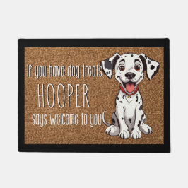 犬の愛パーソナライズされた者ダルマチア犬の子犬の名前 ドアマット