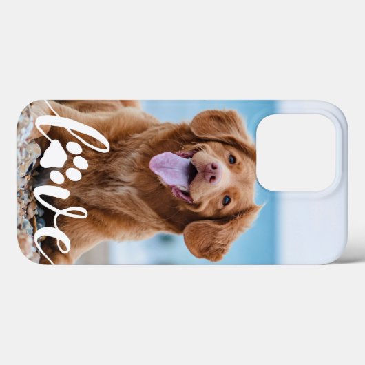 犬の愛人パーソナライズされたペットの写真LOVEポープリント Case-Mate iPhoneケース (裏面 (横))