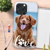 犬の愛人パーソナライズされたペットの写真LOVEポープリント Case-Mate iPhoneケース