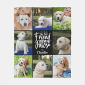 犬の愛人ペットモダン8パーソナライズされたフォトコラージュ フリースブランケット (正面)