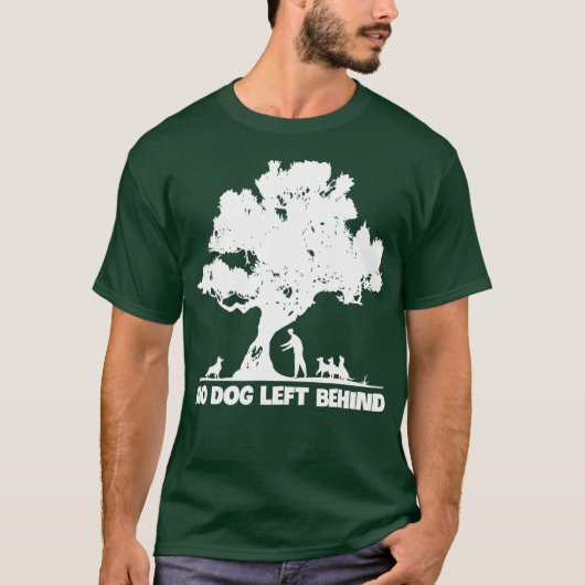 犬の愛人離れの所有者の救出の背後に犬なし Tシャツ (正面)
