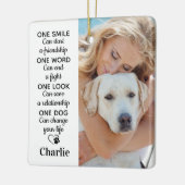 犬の愛情を込めた2つのペットの写真 犬好き セラミックオーナメント (左)