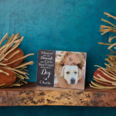 犬の愛最高の人の友達のパーソナライズされたペット写真 フォトプラーク (側面)