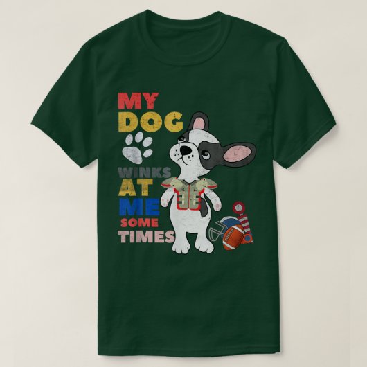 犬の愛犬おもしろいが私に時々レトロ Tシャツ (デザイン正面)