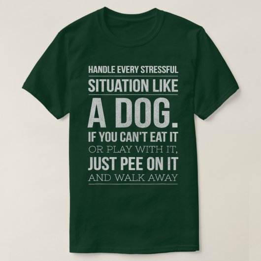 犬の愛犬のストレスのように扱男性へう Tシャツ (デザイン正面)