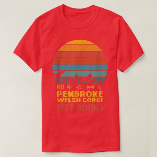 犬の愛犬の後離れろのPembrokeウェルシュコーギーなし Tシャツ (デザイン正面)