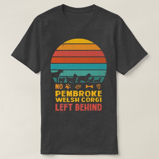 犬の愛犬の後離れろのPembrokeウェルシュコーギーなし Tシャツ (デザイン正面)