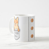 犬の愛犬トレーナーの恋人のための可愛いコーギ コーヒーマグカップ (正面左)