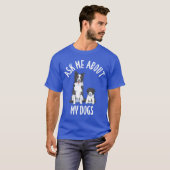 犬の愛犬ママ犬の恋人の家おもしろい族 Tシャツ (正面フル)
