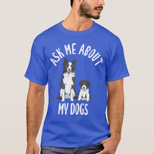犬の愛犬ママ犬の恋人の家おもしろい族 Tシャツ (正面)